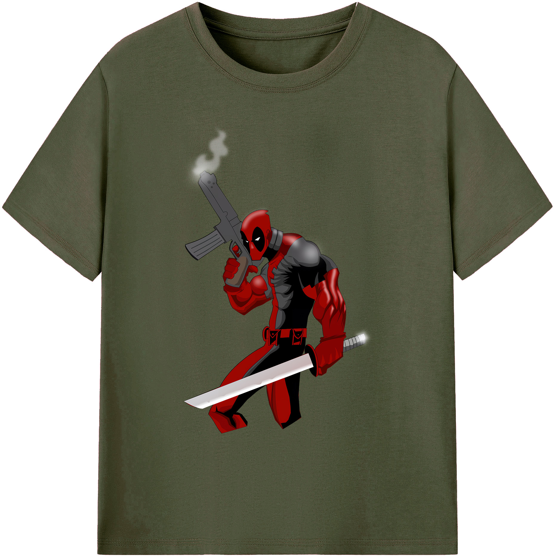 （画像用） Deadpool デッドプール 綿100％ メンズ半袖Tシャツ｜肌触りやわらか＆通気性